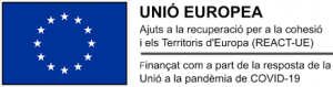 Ajuts a la recuperació per a la cohesió i els Territoris d'Europa (REACT-UE). Finançat com a part de la resposta de la Unió de la pandèmia de COVID-19.